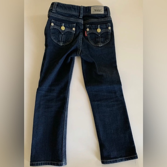 Girls Levi's Jeans, Size 4 Regular, Slim Straight, with Adjustable Waistband - Picture 3 of 7